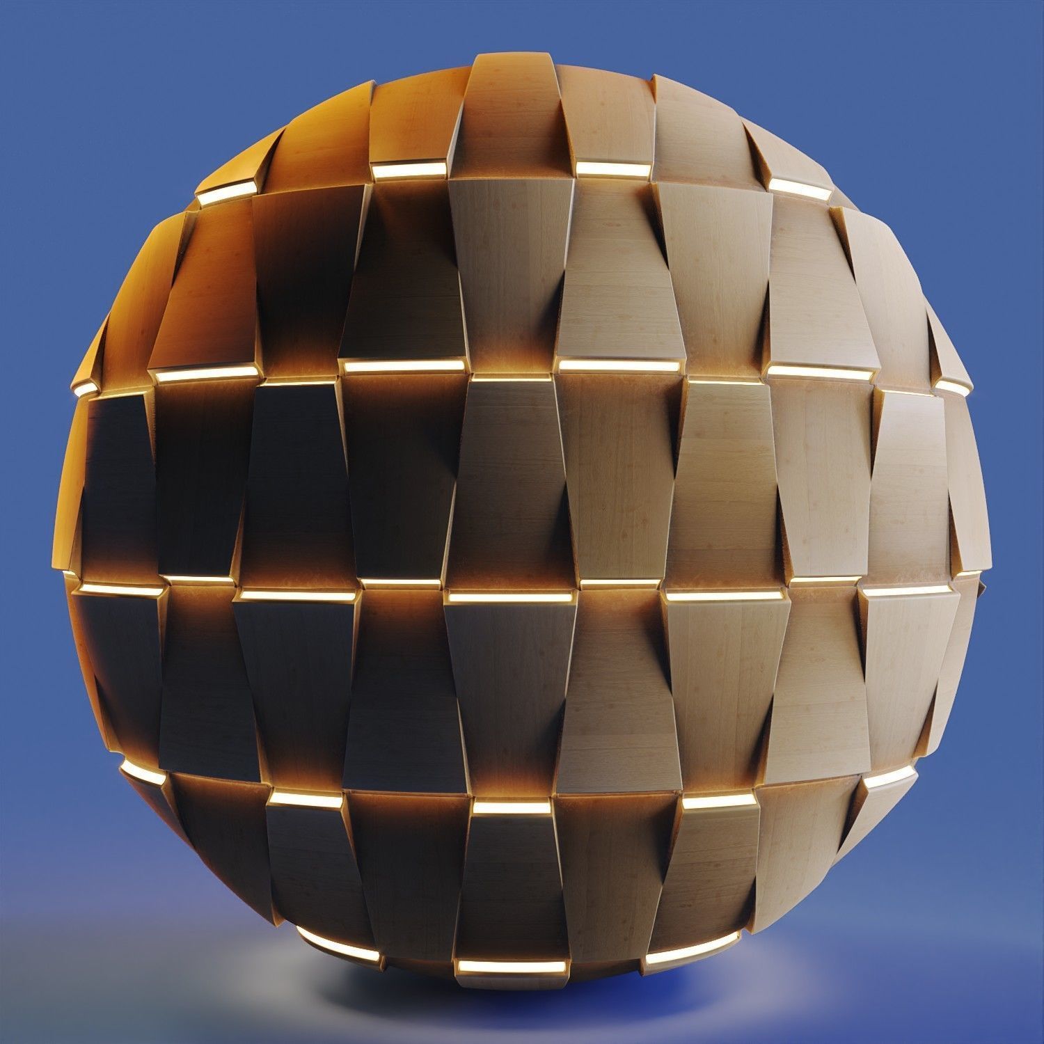 20 Wooden 3D Panel Materials - 05 - PBR - 4K - Seamless Low-poly 3D model_68