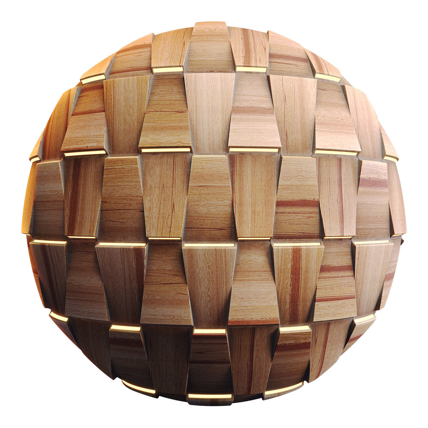 20 Wooden 3D Panel Materials - 05 - PBR - 4K - Seamless Low-poly 3D model_65