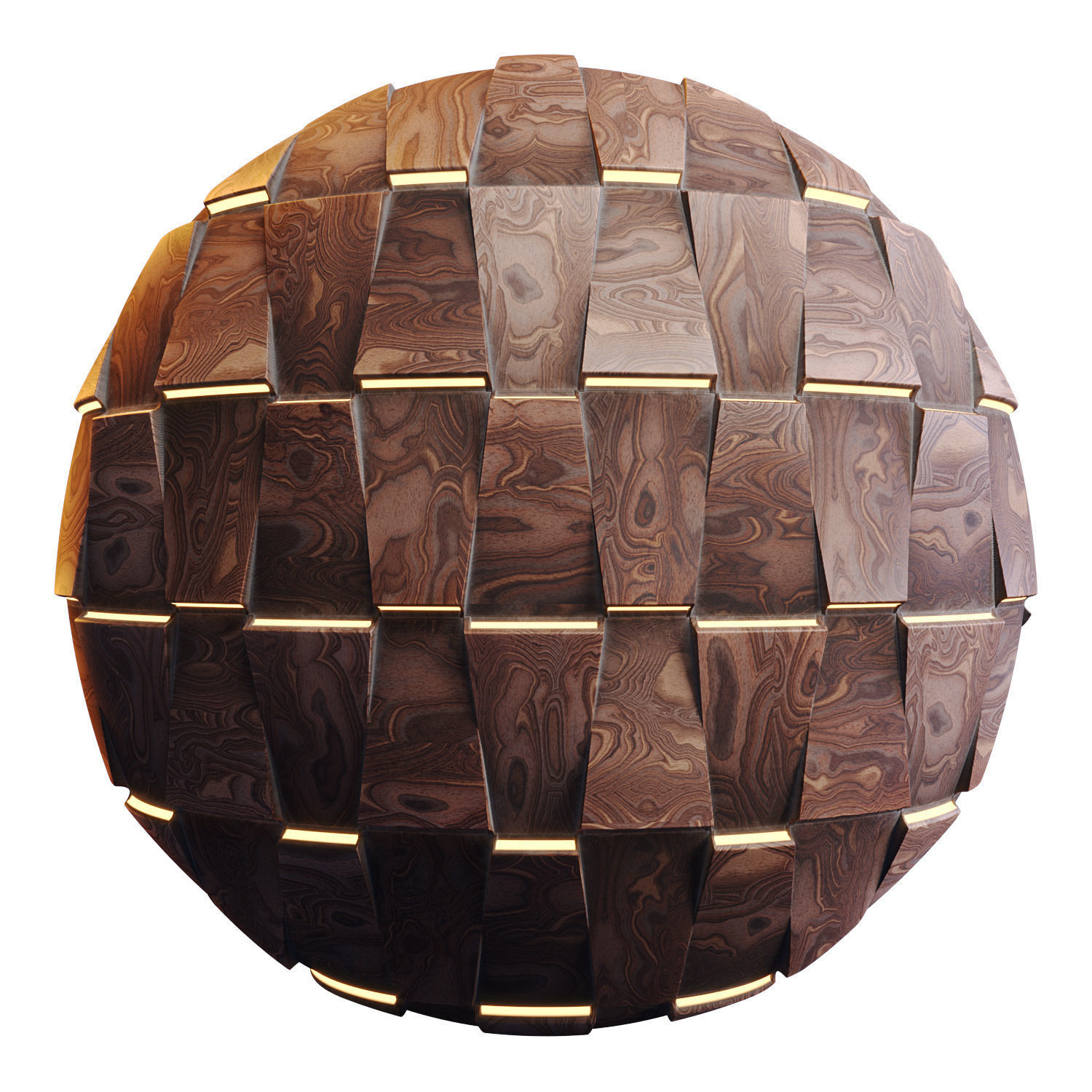 20 Wooden 3D Panel Materials - 05 - PBR - 4K - Seamless Low-poly 3D model_26