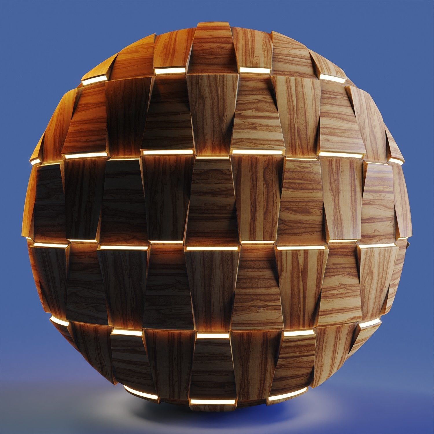 20 Wooden 3D Panel Materials - 05 - PBR - 4K - Seamless Low-poly 3D model_60