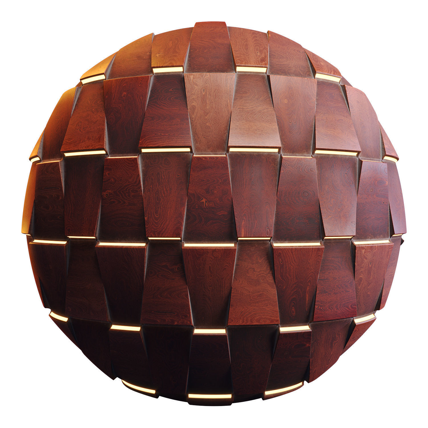 20 Wooden 3D Panel Materials - 05 - PBR - 4K - Seamless Low-poly 3D model_30