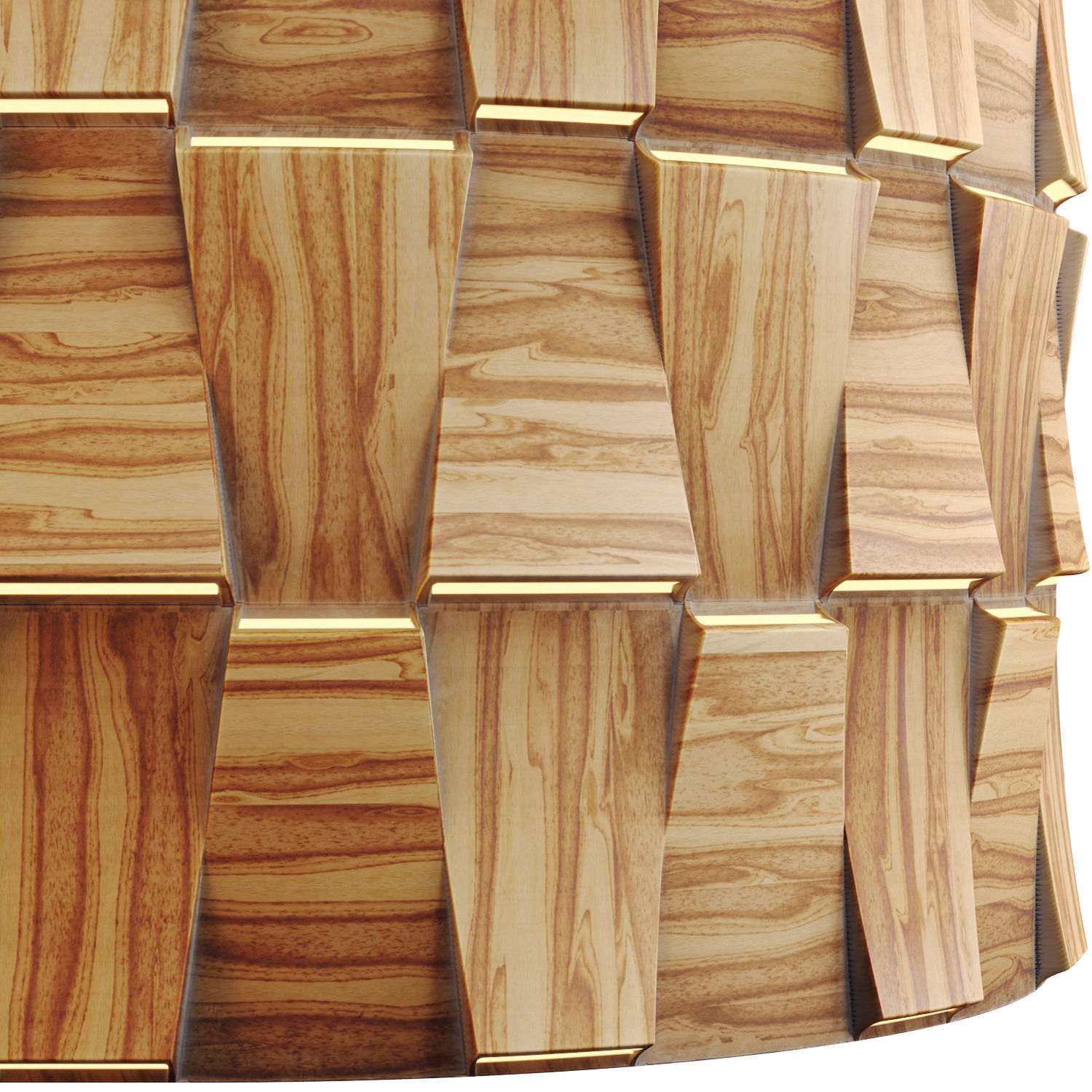 20 Wooden 3D Panel Materials - 05 - PBR - 4K - Seamless Low-poly 3D model_66