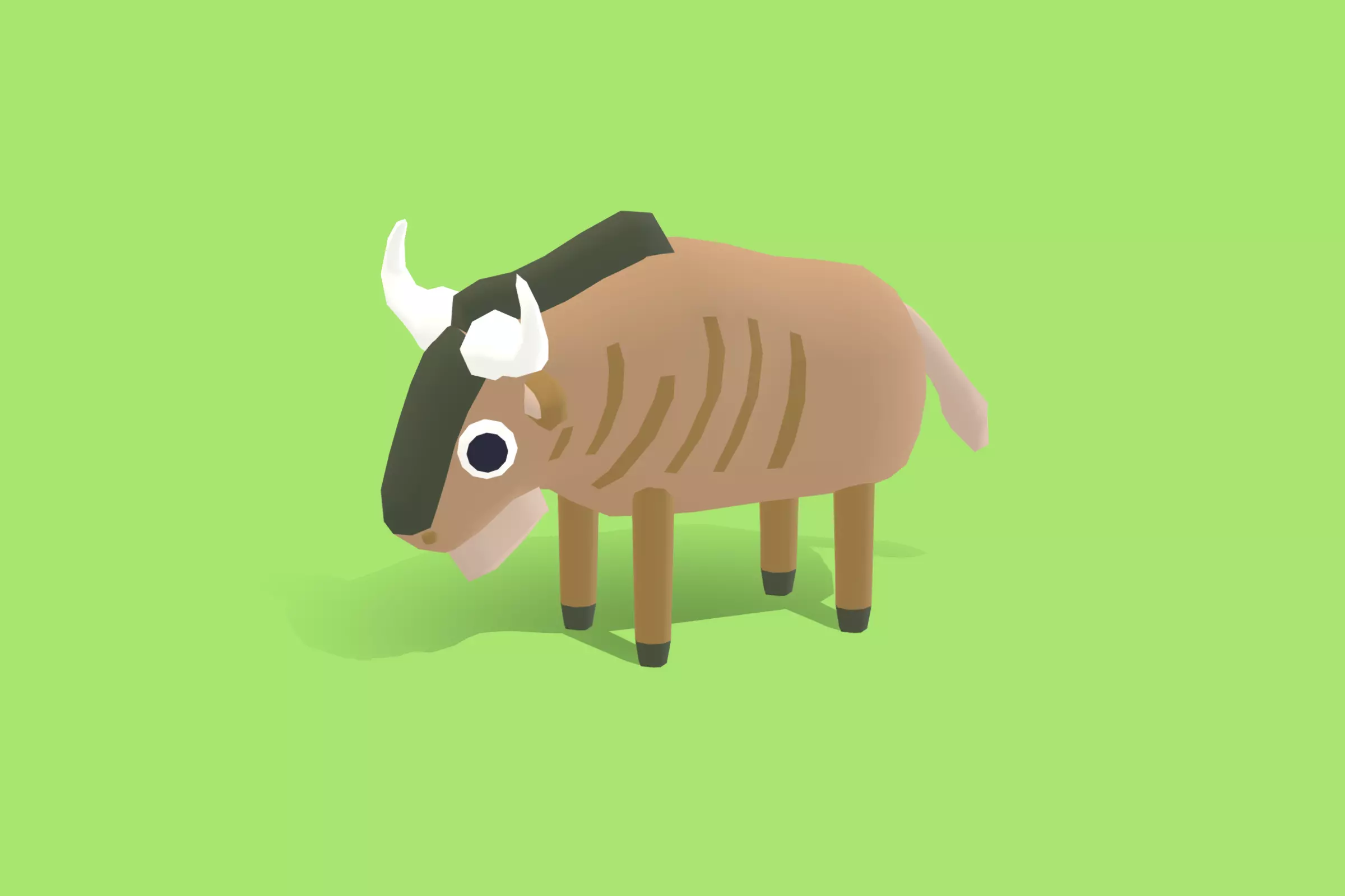 Wildebeest - Quirky Series Low-poly 3D model