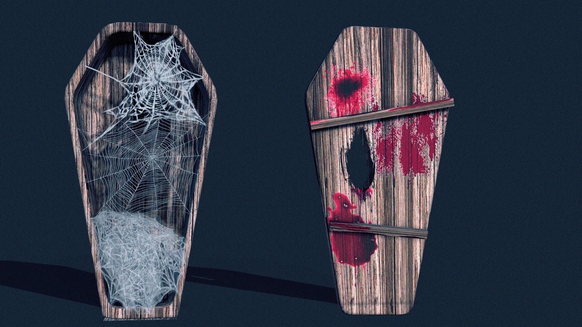 Coffin taiwanese wood carving Low-poly 3D model_1