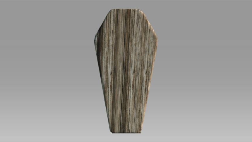 Coffin taiwanese wood carving Low-poly 3D model_4