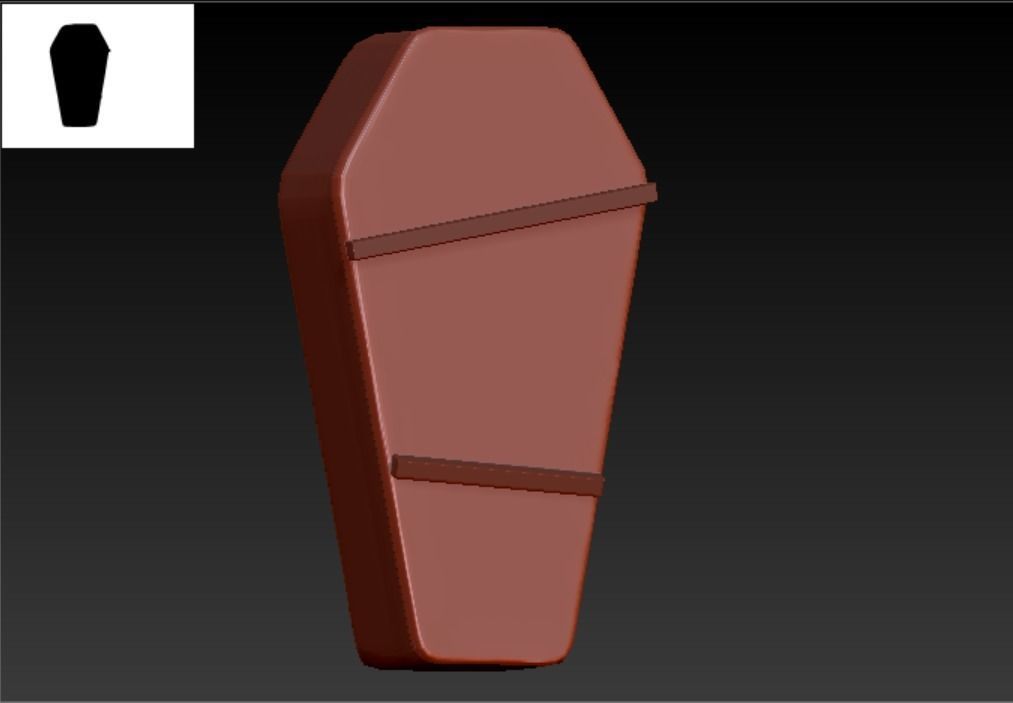 Coffin taiwanese wood carving Low-poly 3D model_7