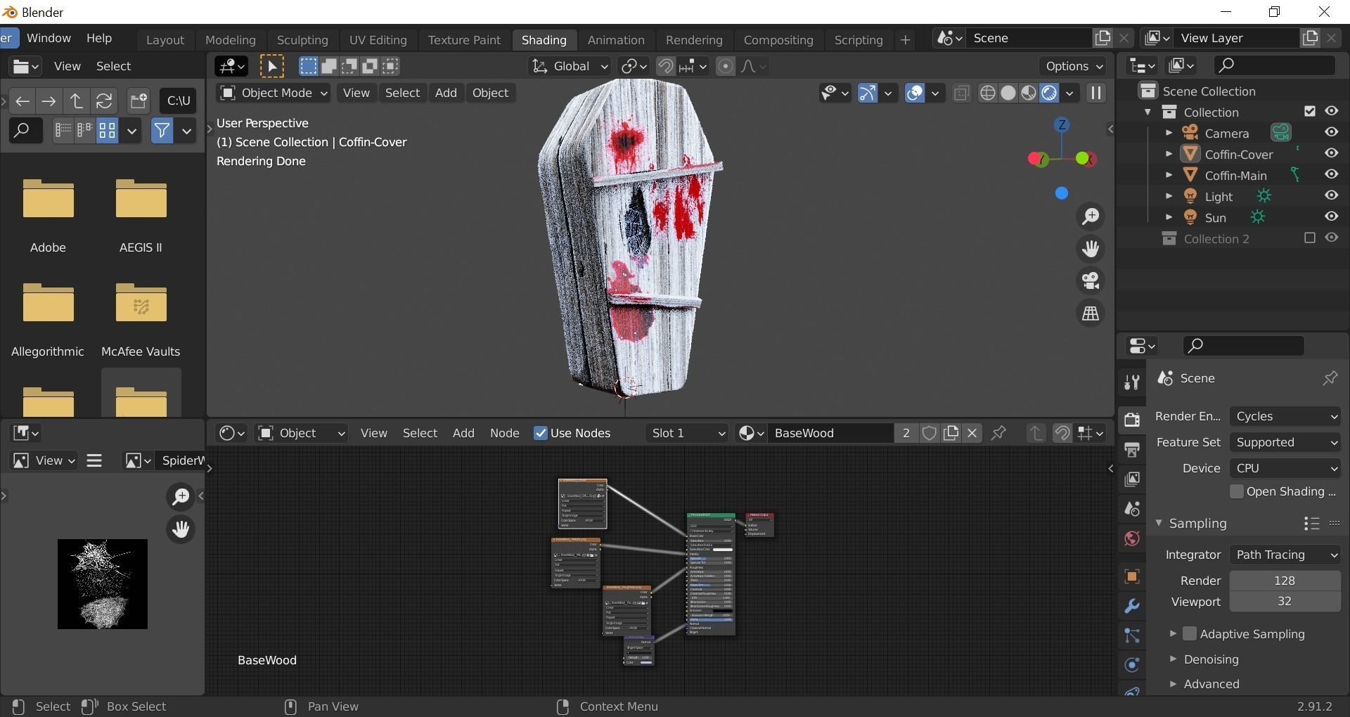 Coffin taiwanese wood carving Low-poly 3D model_2