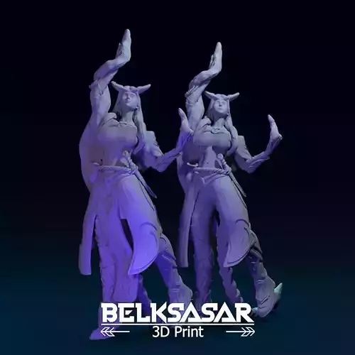 Girl Tiefling Sorcerer Nude and Topless