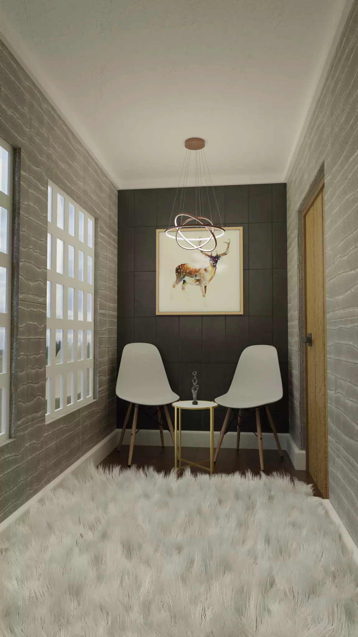 Interior corridor scene Free 3D model