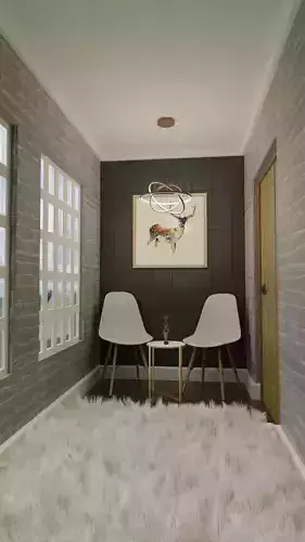 Interior corridor scene