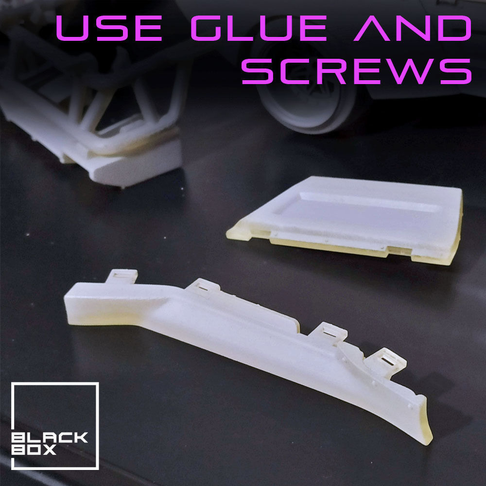 WPL D12 Widebody kit Complete and WING 3D print model_13