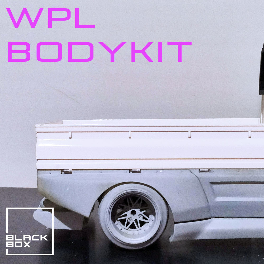 WPL D12 Widebody kit Complete and WING 3D print model_8