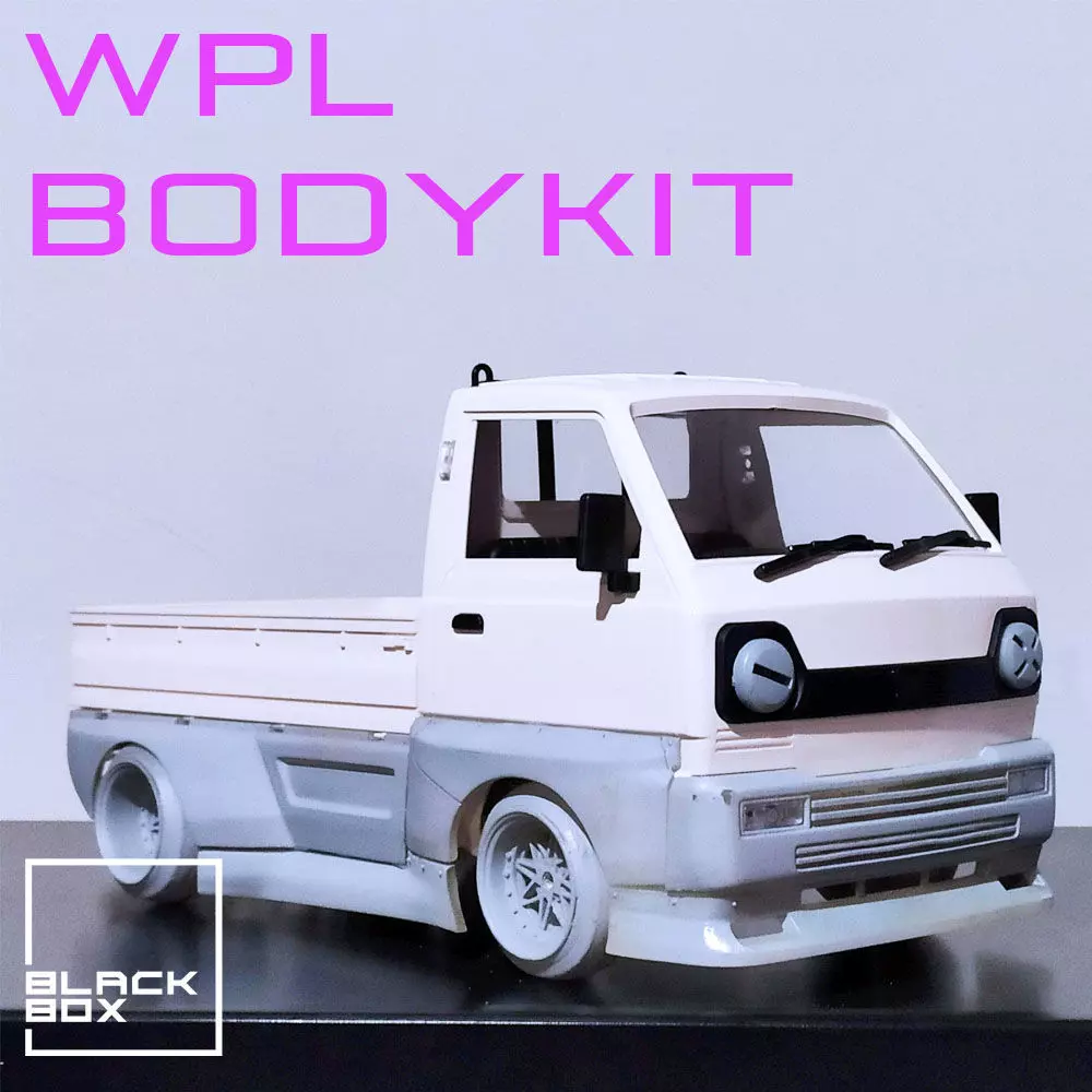 WPL D12 Widebody kit Complete and WING 3D print model_0