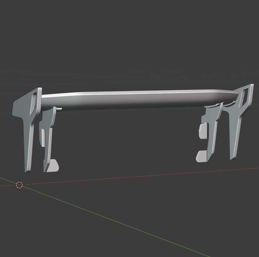 WPL D12 Widebody kit Complete and WING 3D print model_14