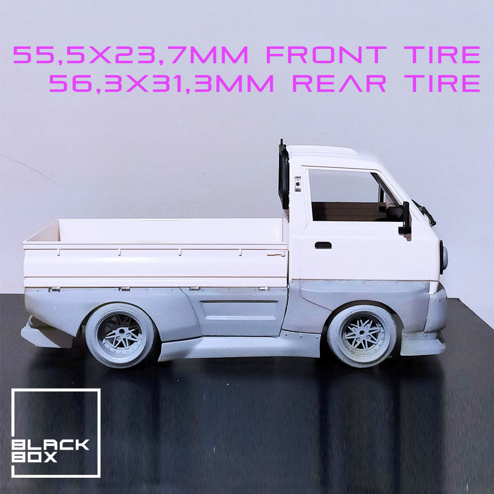 WPL D12 Widebody kit Complete and WING 3D print model_3