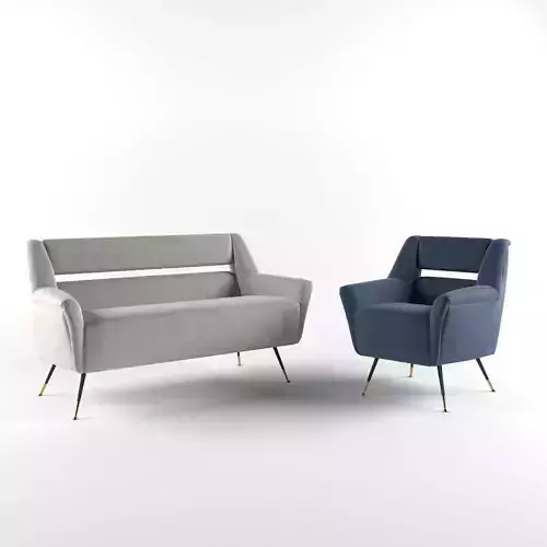 Albert Sofa and Armchair - Minotti 3D model 
