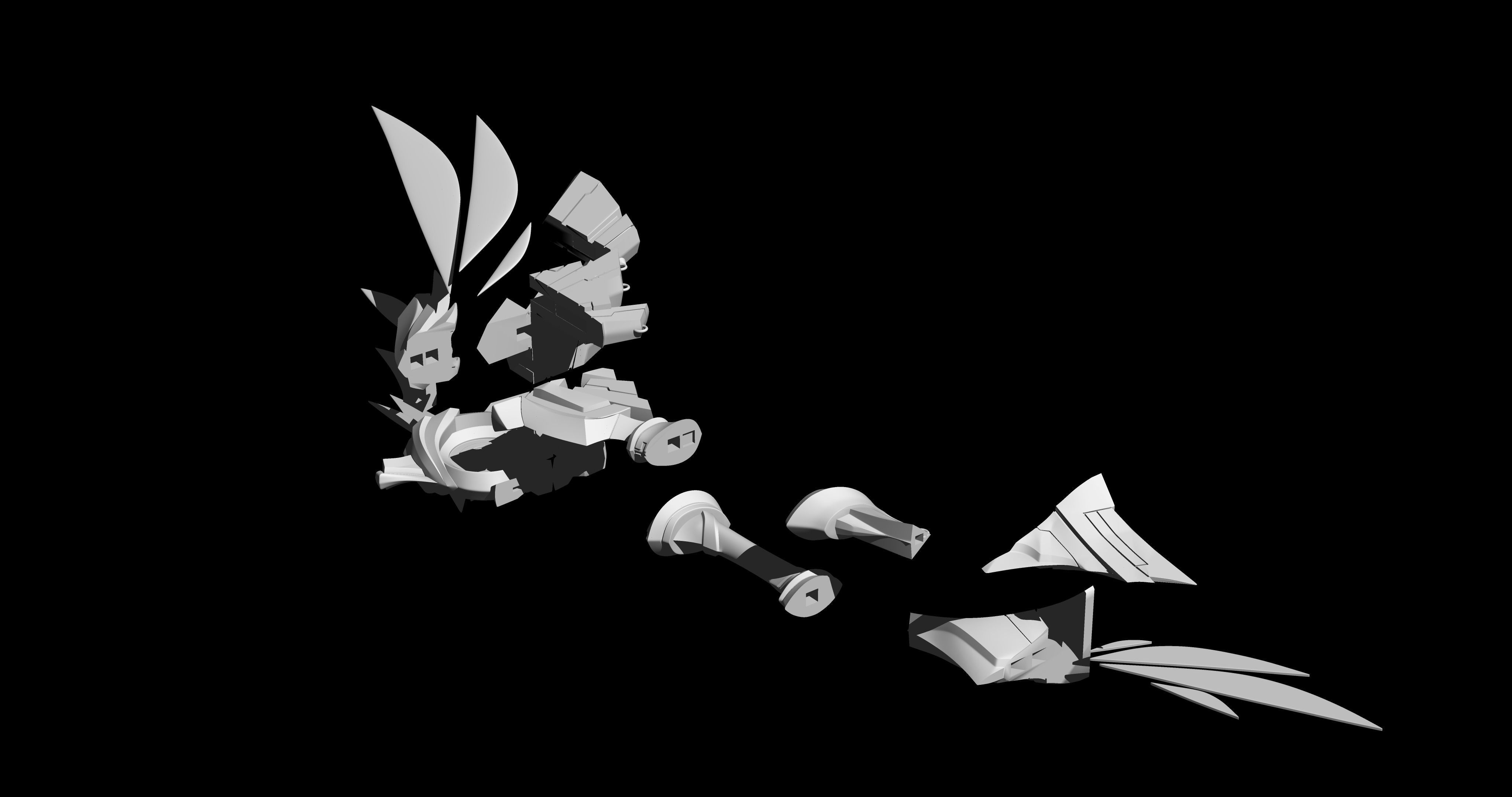 Genshin Impact Skyward Harp 3D print model_2