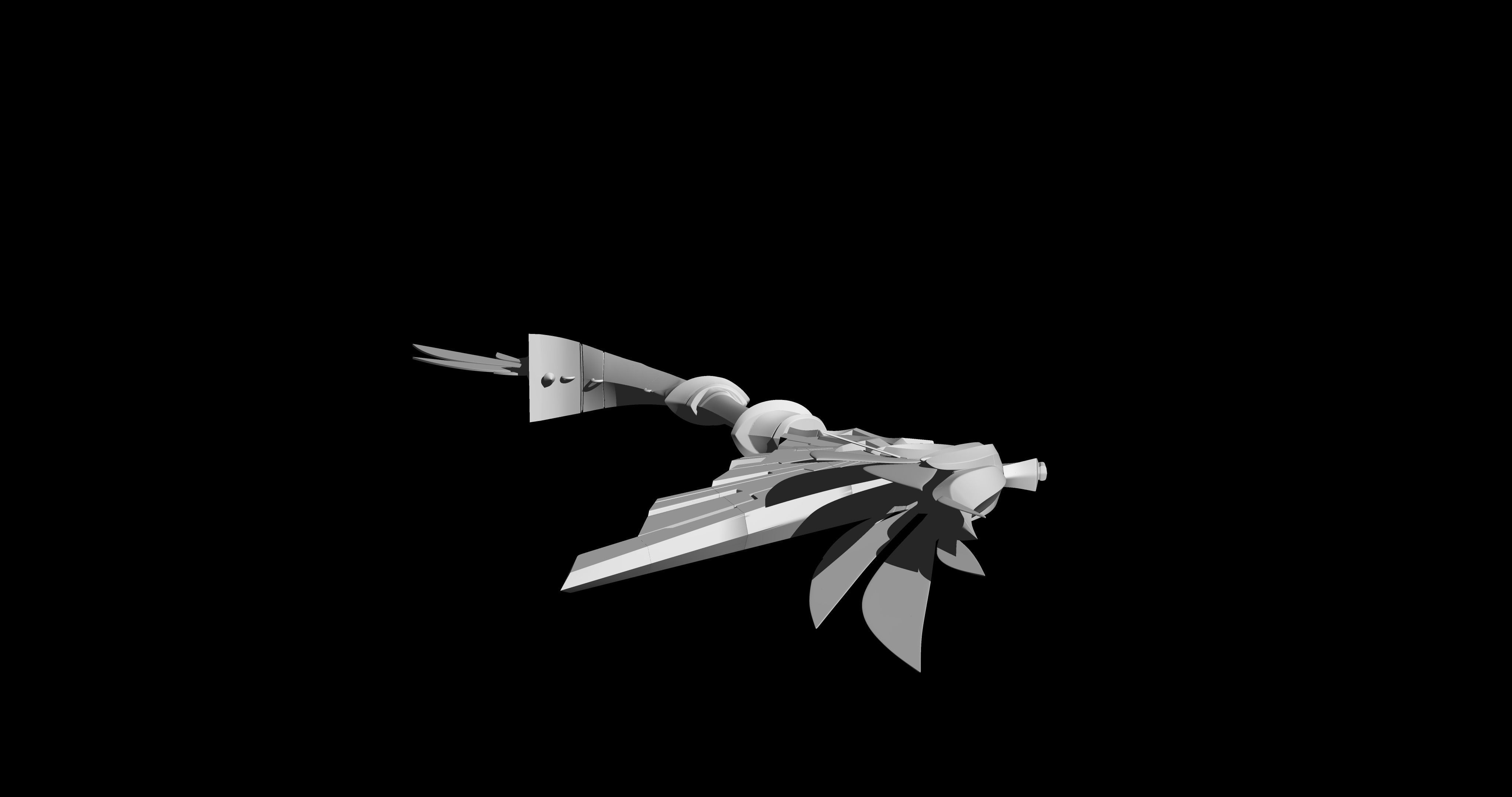 Genshin Impact Skyward Harp 3D print model_3