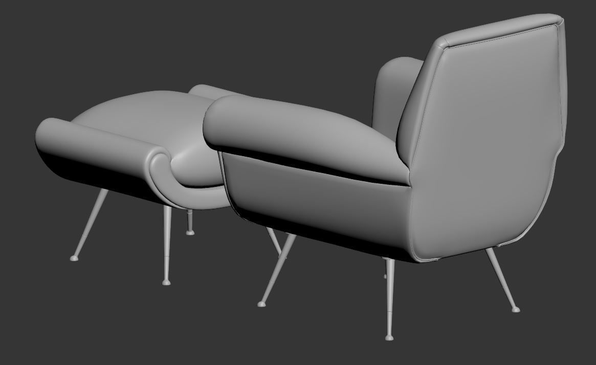Albert  Armchair - Minotti 3D model  3D model_4