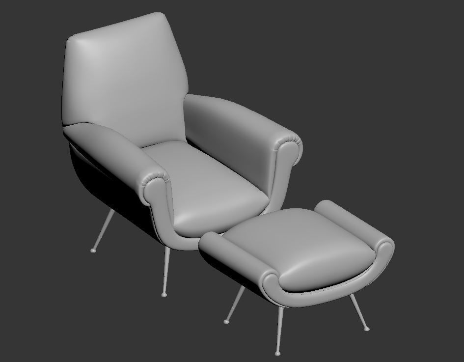 Albert  Armchair - Minotti 3D model  3D model_3