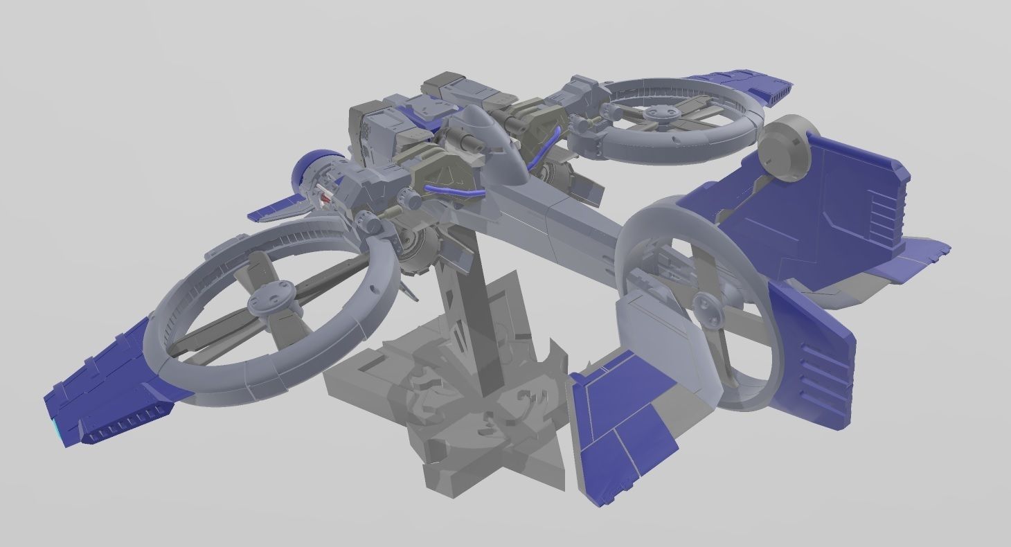 StarCraft II  Terran Banshee fighter 3D print model_5