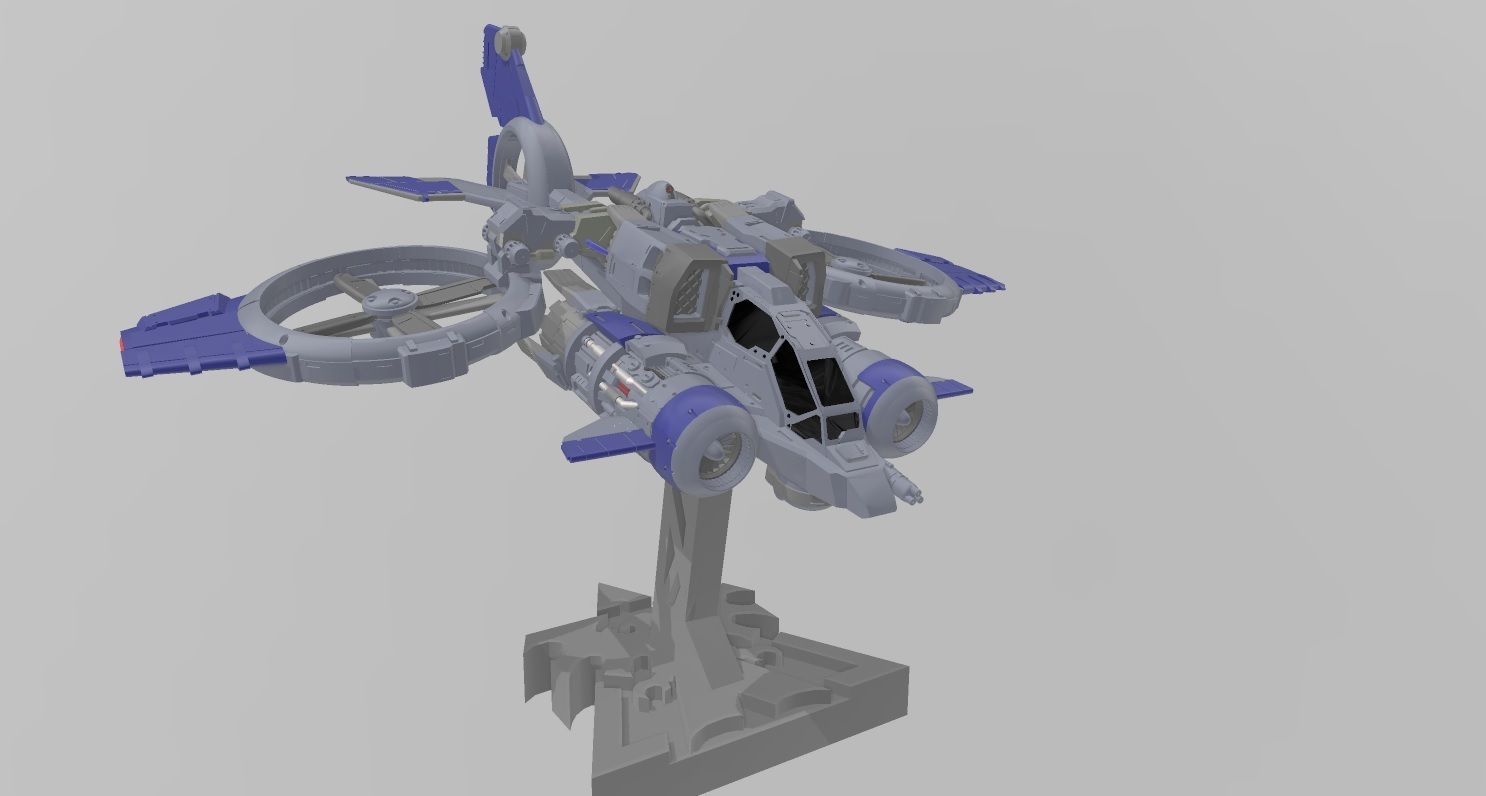 StarCraft II  Terran Banshee fighter 3D print model_4