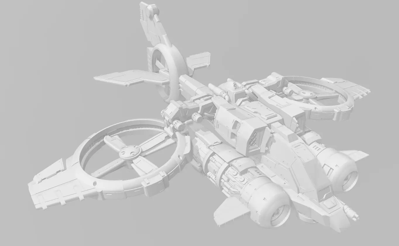 StarCraft II  Terran Banshee fighter 3D print model_0