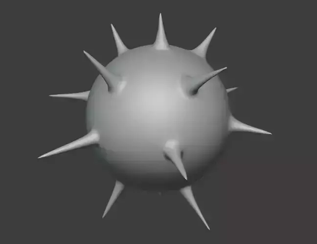Spikes on a Sphere Free 3D model
