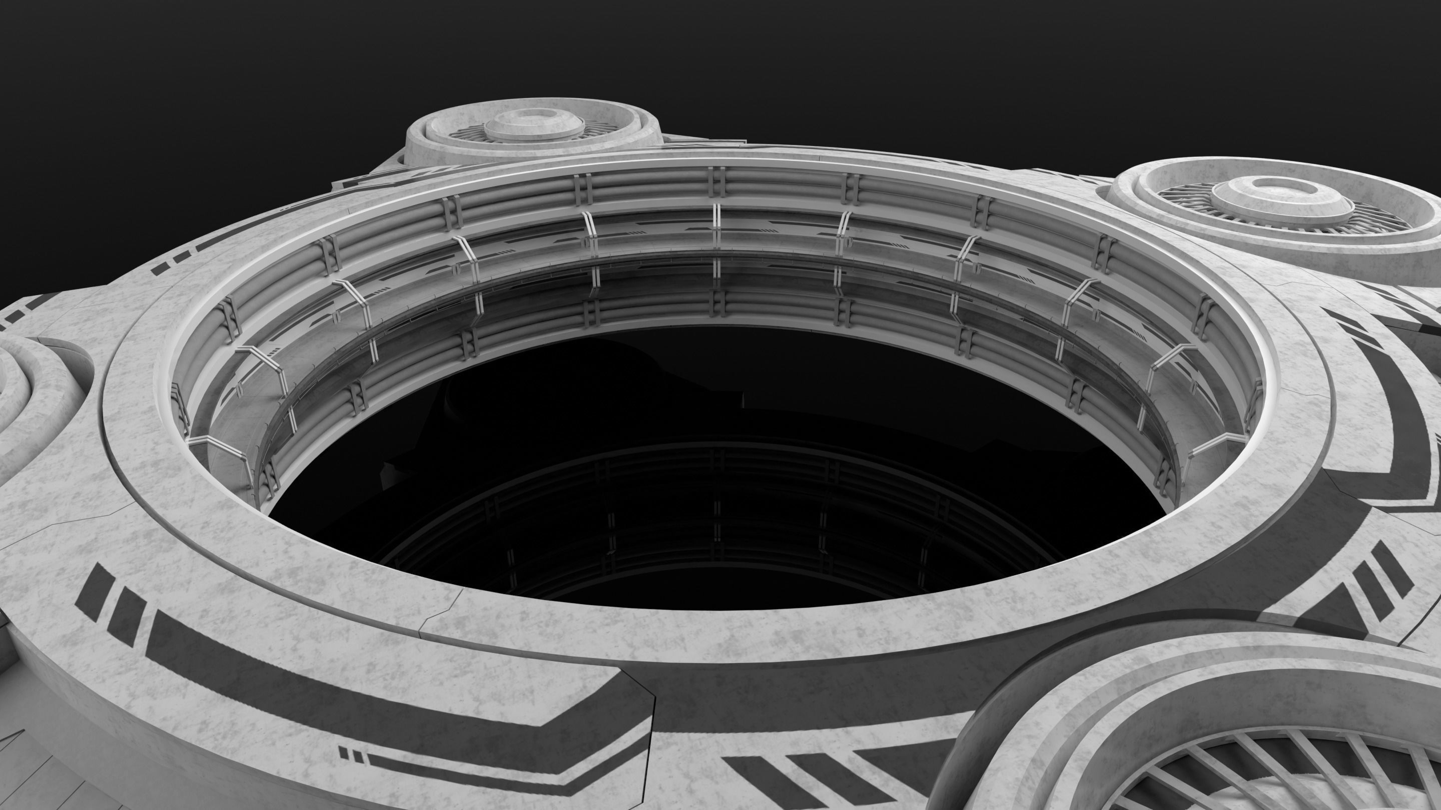 Spaceship futuristic spinner Free 3D model_2