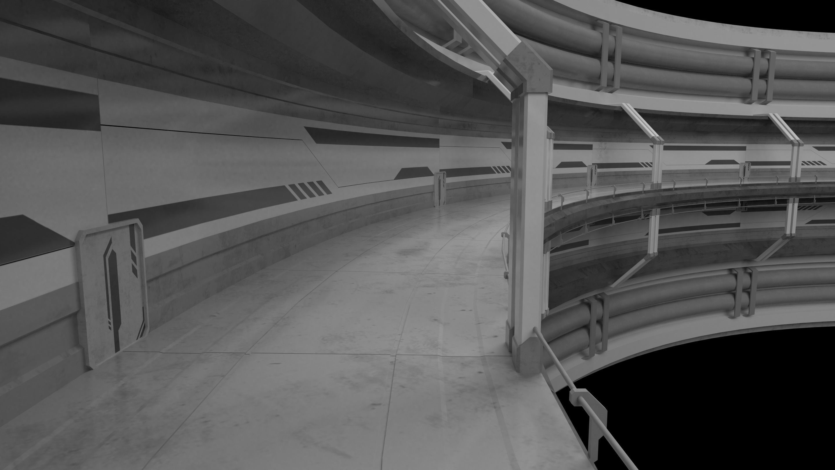 Spaceship futuristic spinner Free 3D model_3