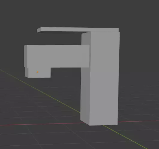 Modern water tap 3D model_0