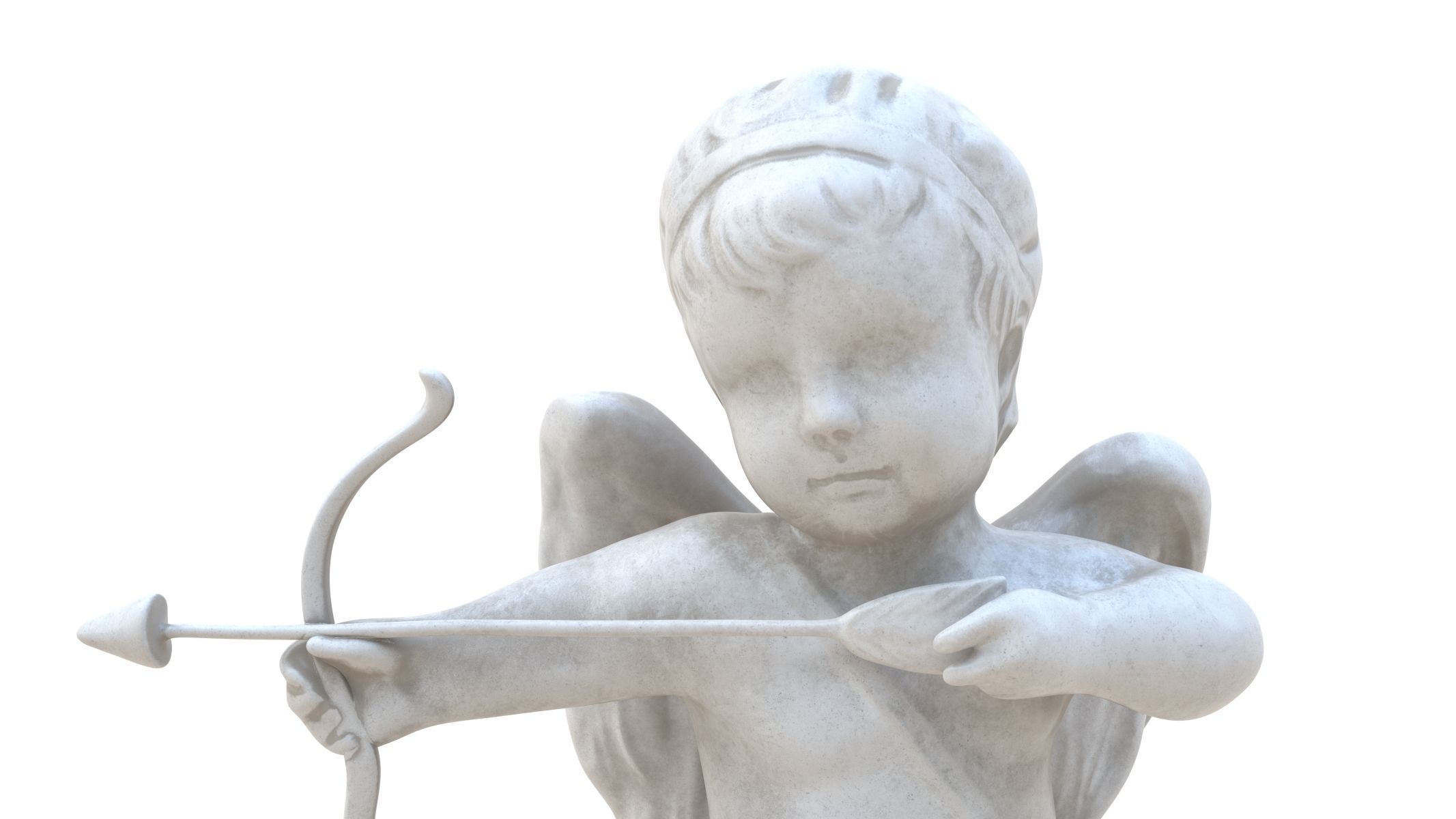 Cupid Statue Low-poly 3D model_5