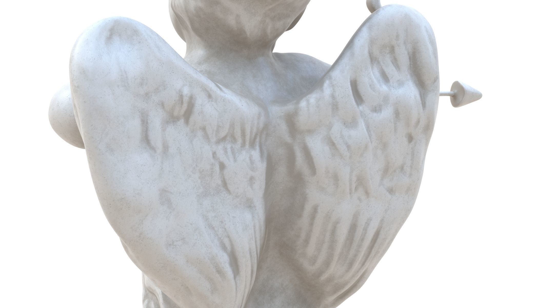 Cupid Statue Low-poly 3D model_8