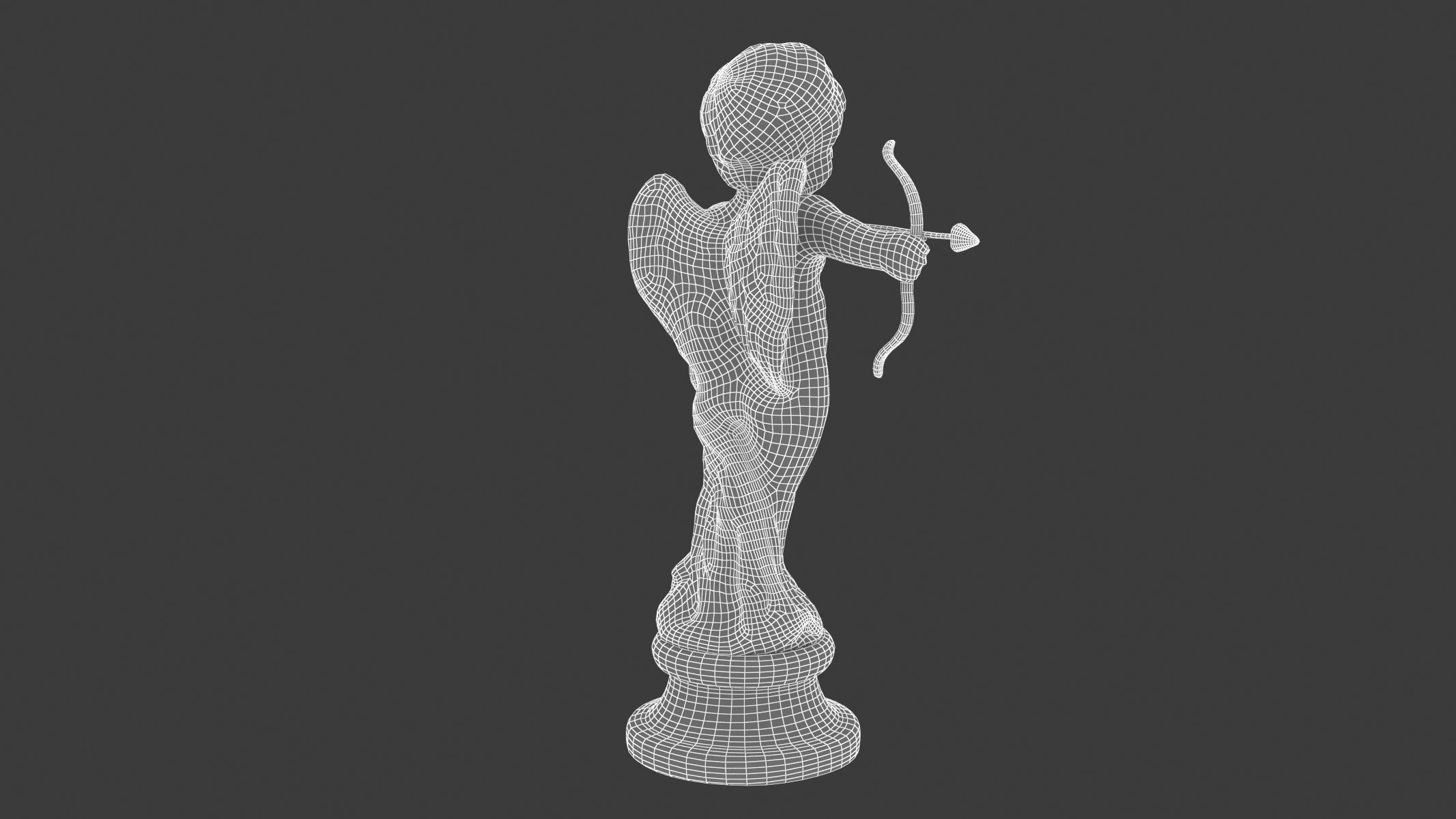 Cupid Statue Low-poly 3D model_11