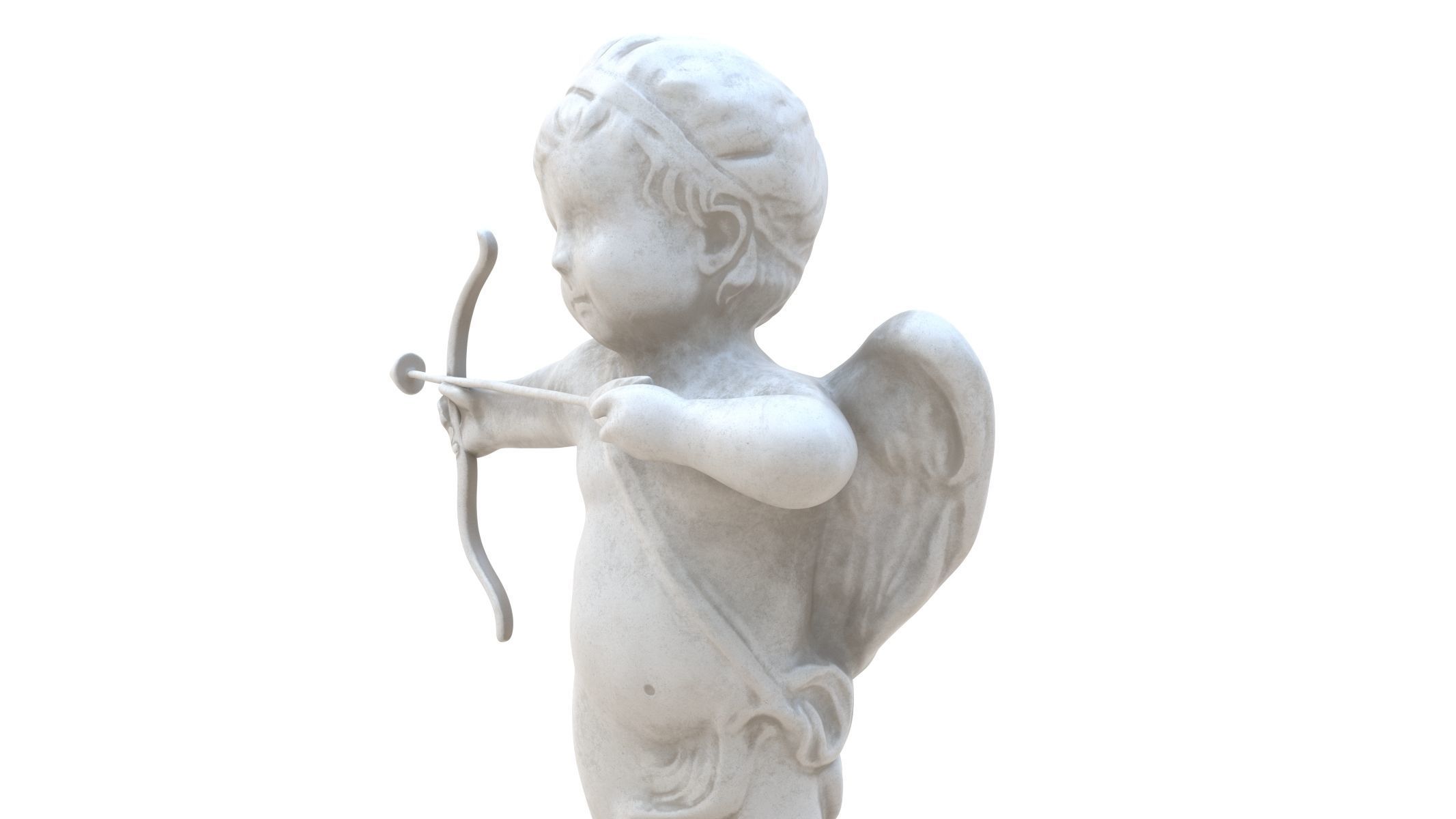 Cupid Statue Low-poly 3D model_9
