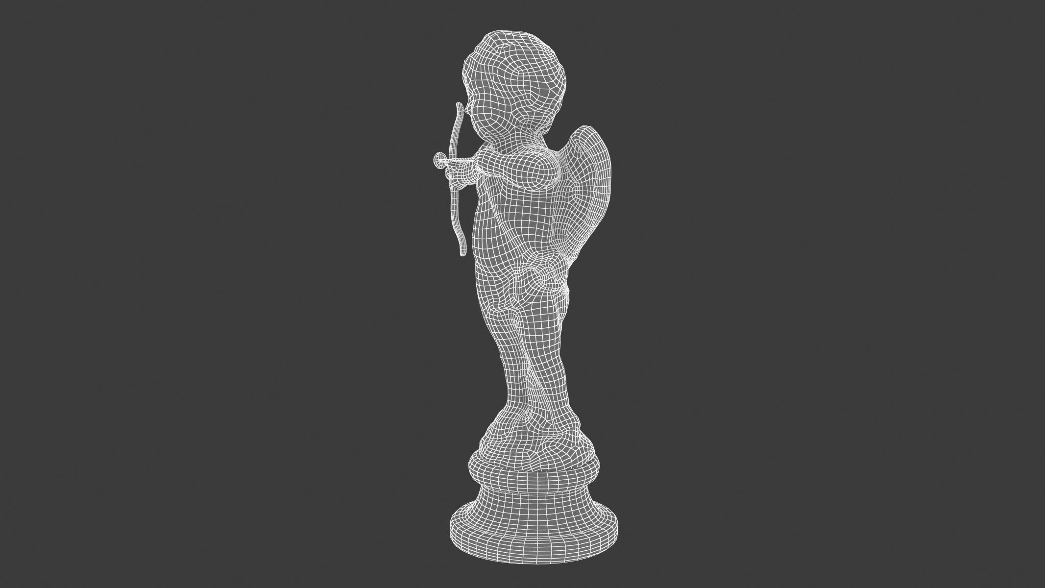 Cupid Statue Low-poly 3D model_14
