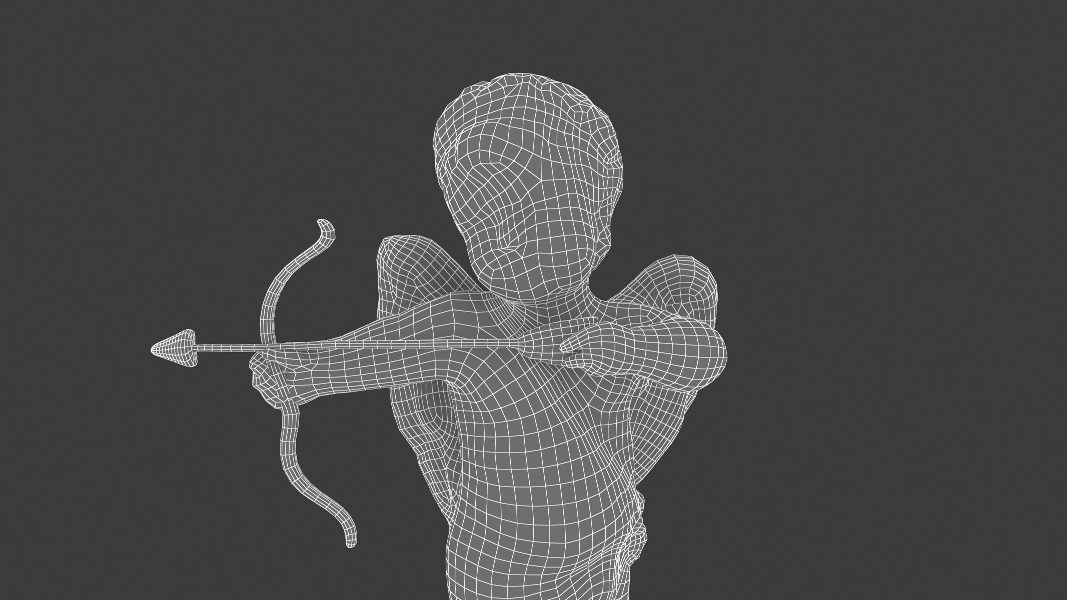 Cupid Statue Low-poly 3D model_15