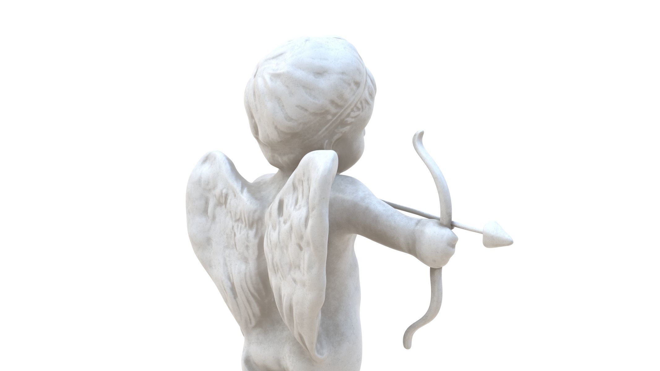 Cupid Statue Low-poly 3D model_7