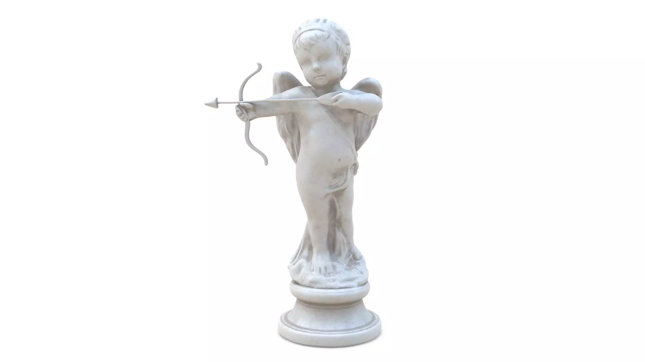 Cupid Statue Low-poly 3D model_0