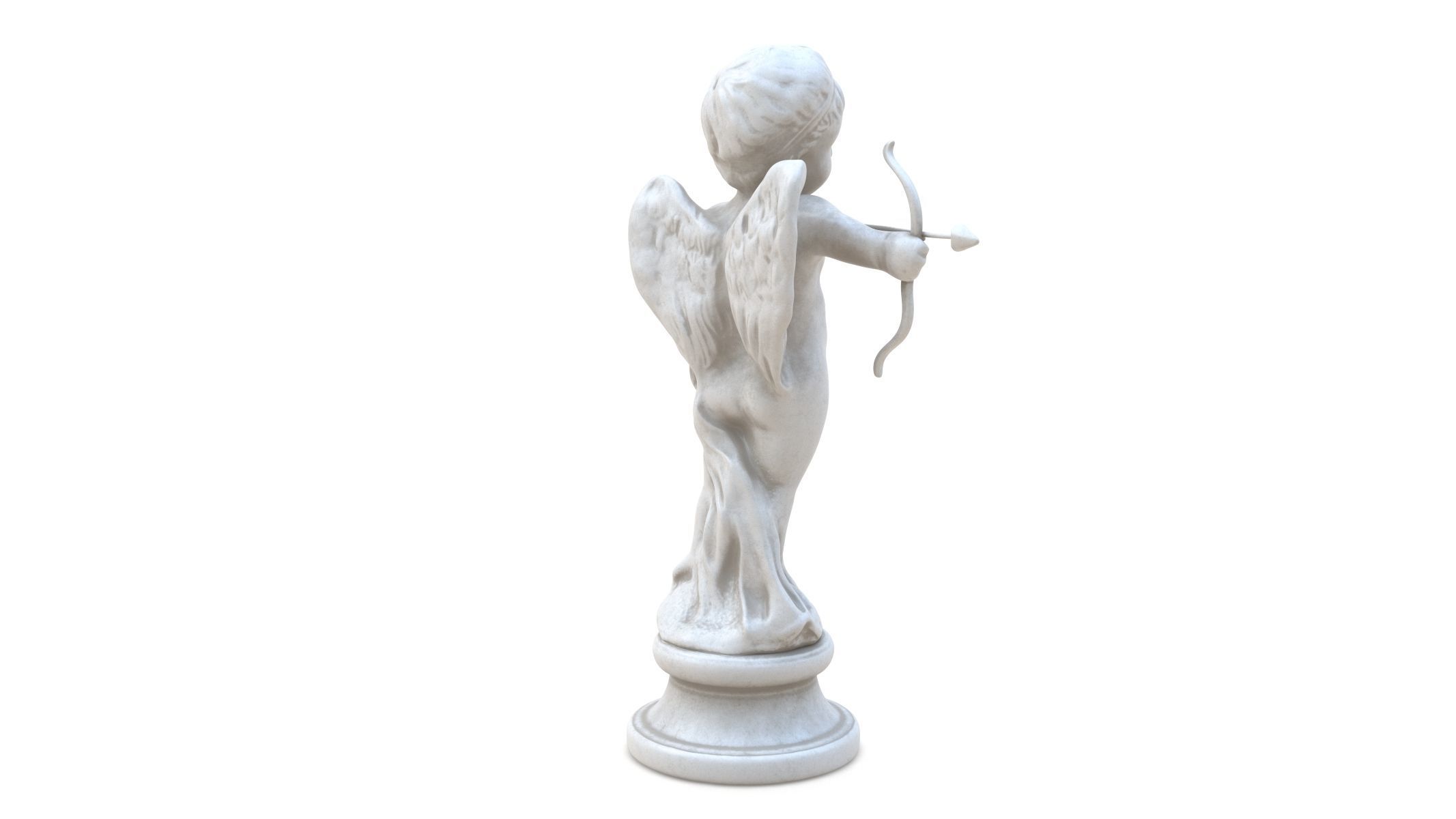 Cupid Statue Low-poly 3D model_2