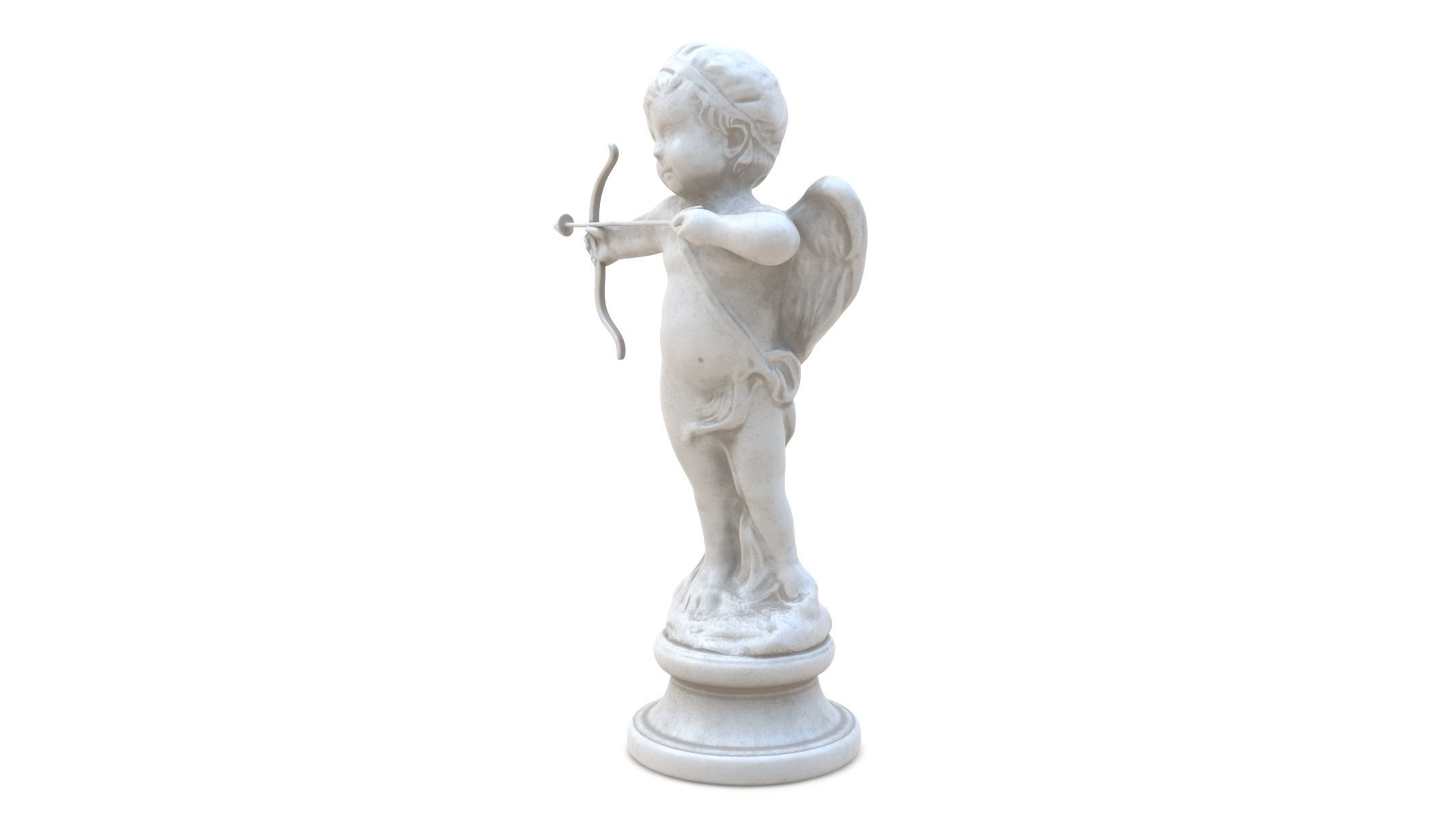 Cupid Statue Low-poly 3D model_4