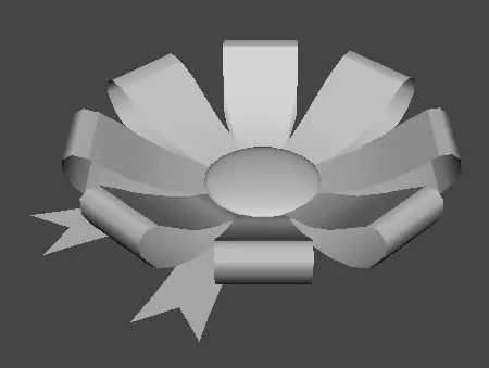 Bow for gifts Free low-poly 3D model_0