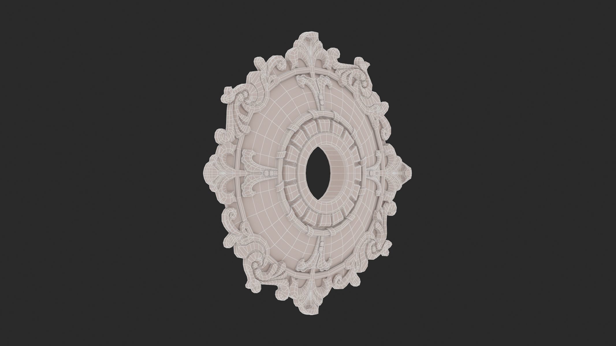 Classic Ceiling Medallion 02 3D model_6