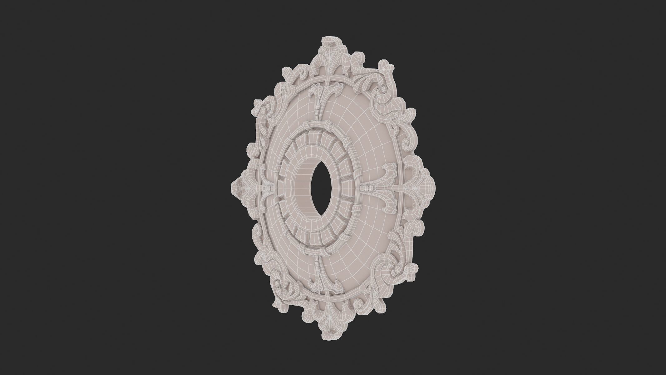 Classic Ceiling Medallion 02 3D model_7