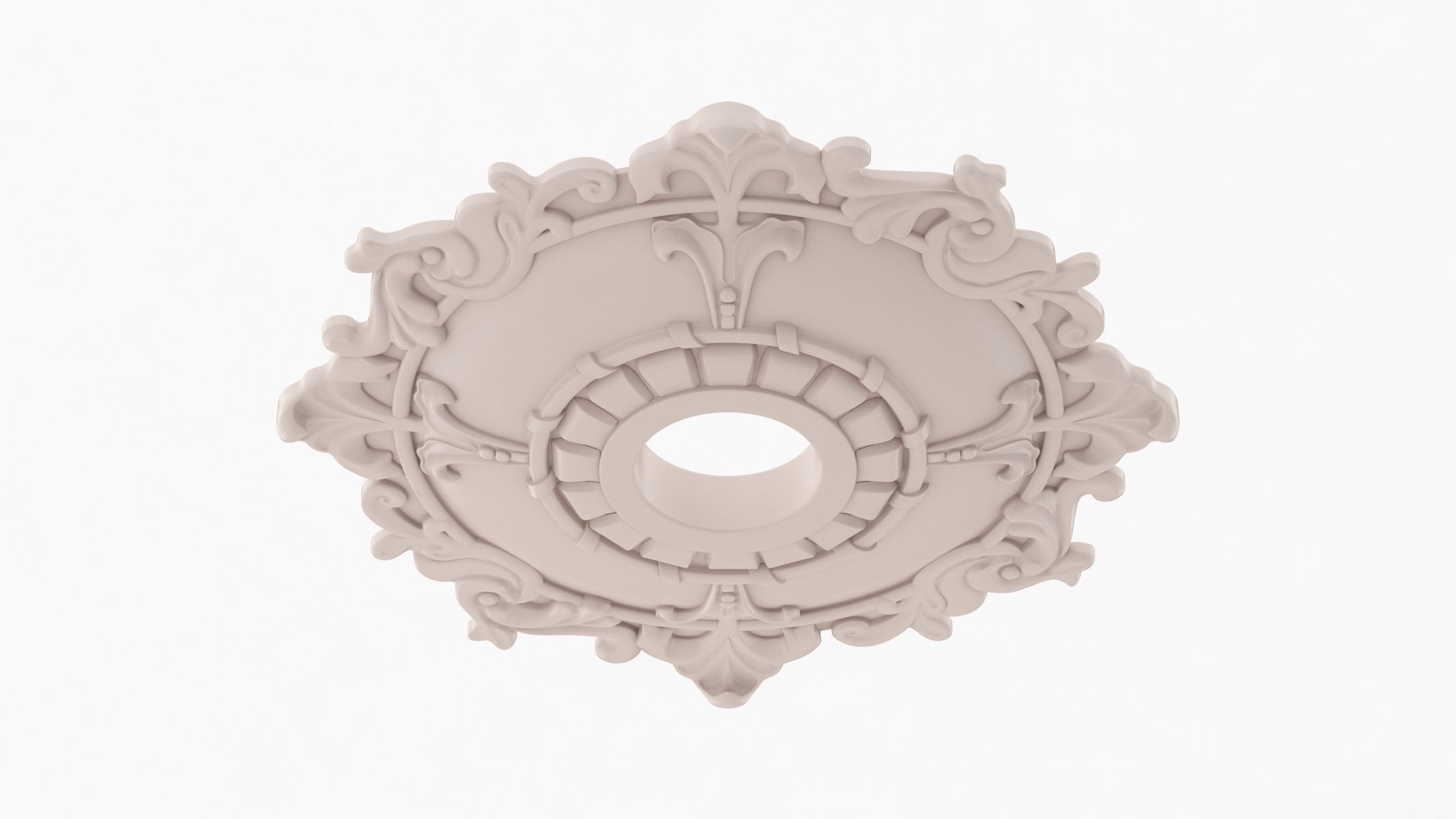 Classic Ceiling Medallion 02 3D model_3
