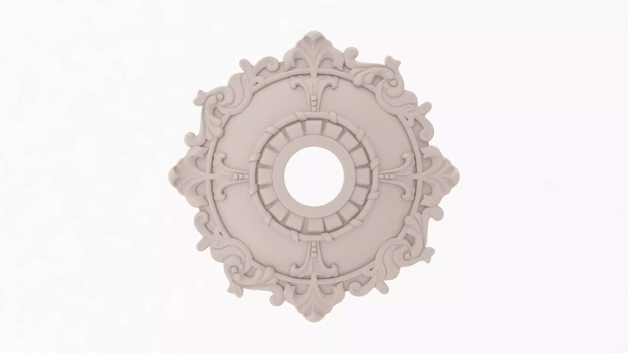 Classic Ceiling Medallion 02 3D model_0