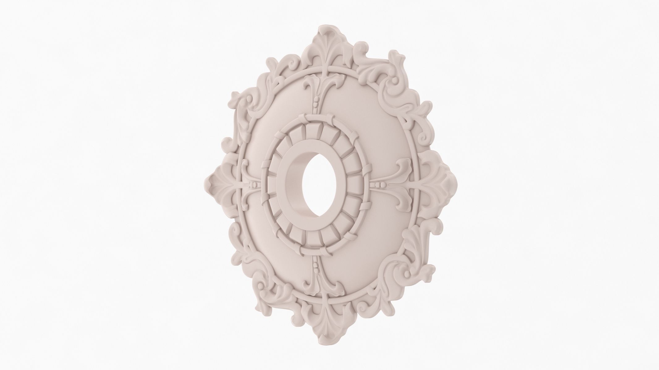 Classic Ceiling Medallion 02 3D model_2