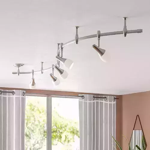 Brushed nickel Nowell 5-Light Track Kit Free 3D model