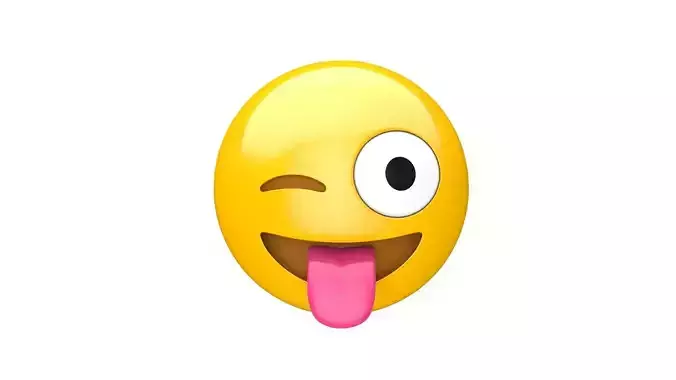 Apple Winking Face with Tongue