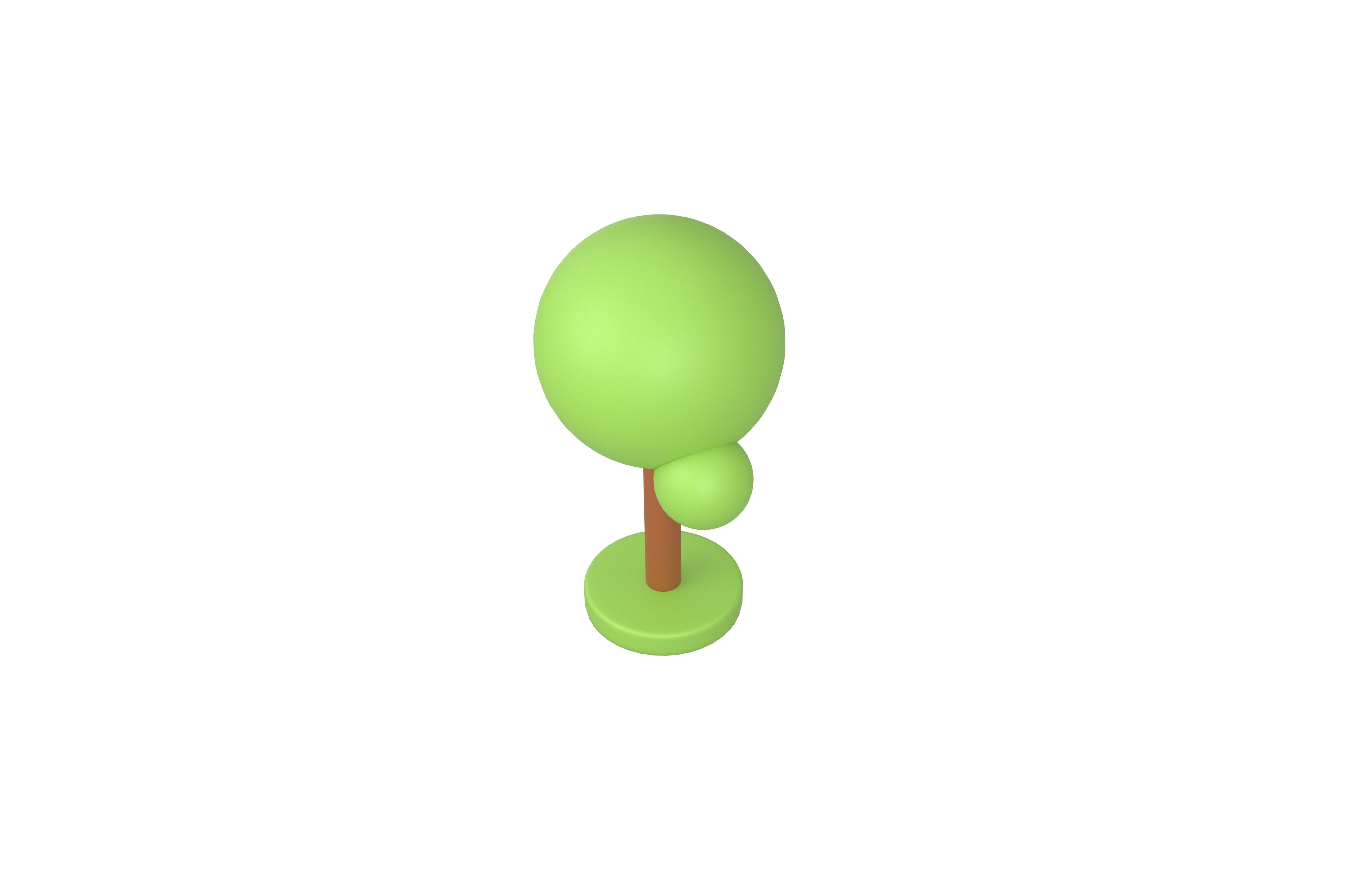 Cartoon Tree v21 001 Low-poly 3D model_3